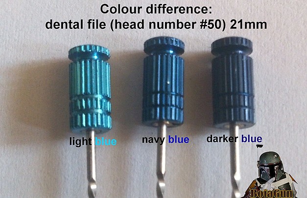 Colour Difference: dental file Head Number #50 21mm