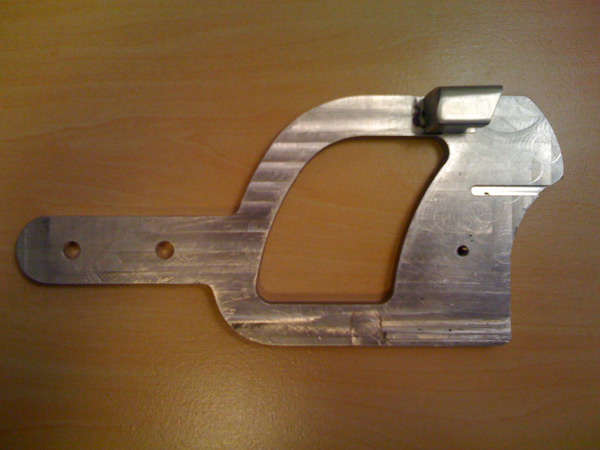 my machined aluminum "D" bracket for my blaster