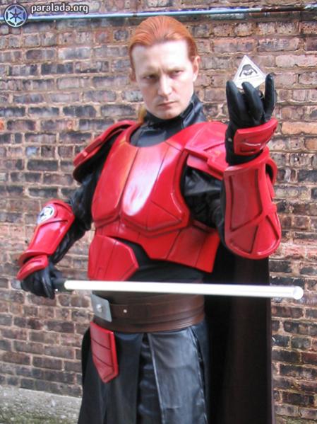 October 2007, Oak Park, Illinois United States.
Imperial Knight Ganner Krieg Designed by Jan Duursema.
Protrayed by Thomas Spanos. (Costume also made by and modeled by Thomas Spanos.
Photography by Patrick Riley.
