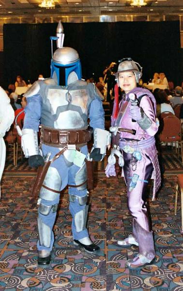 Jango and ZamIAm at the Star Wars Costume Contest at DC.  Yes they did win for their category!