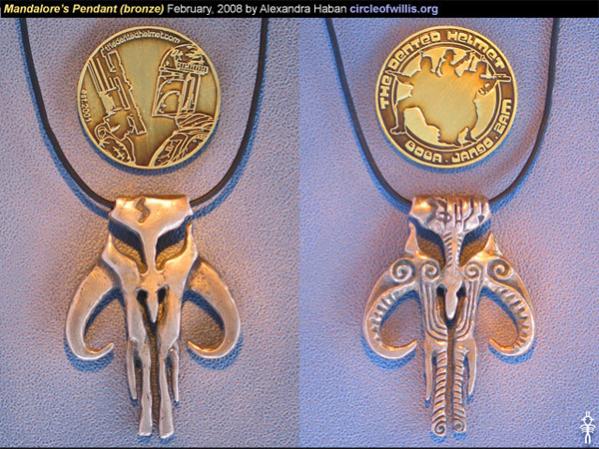Mandolore's Pendant next to TDH challenge coin for scale.