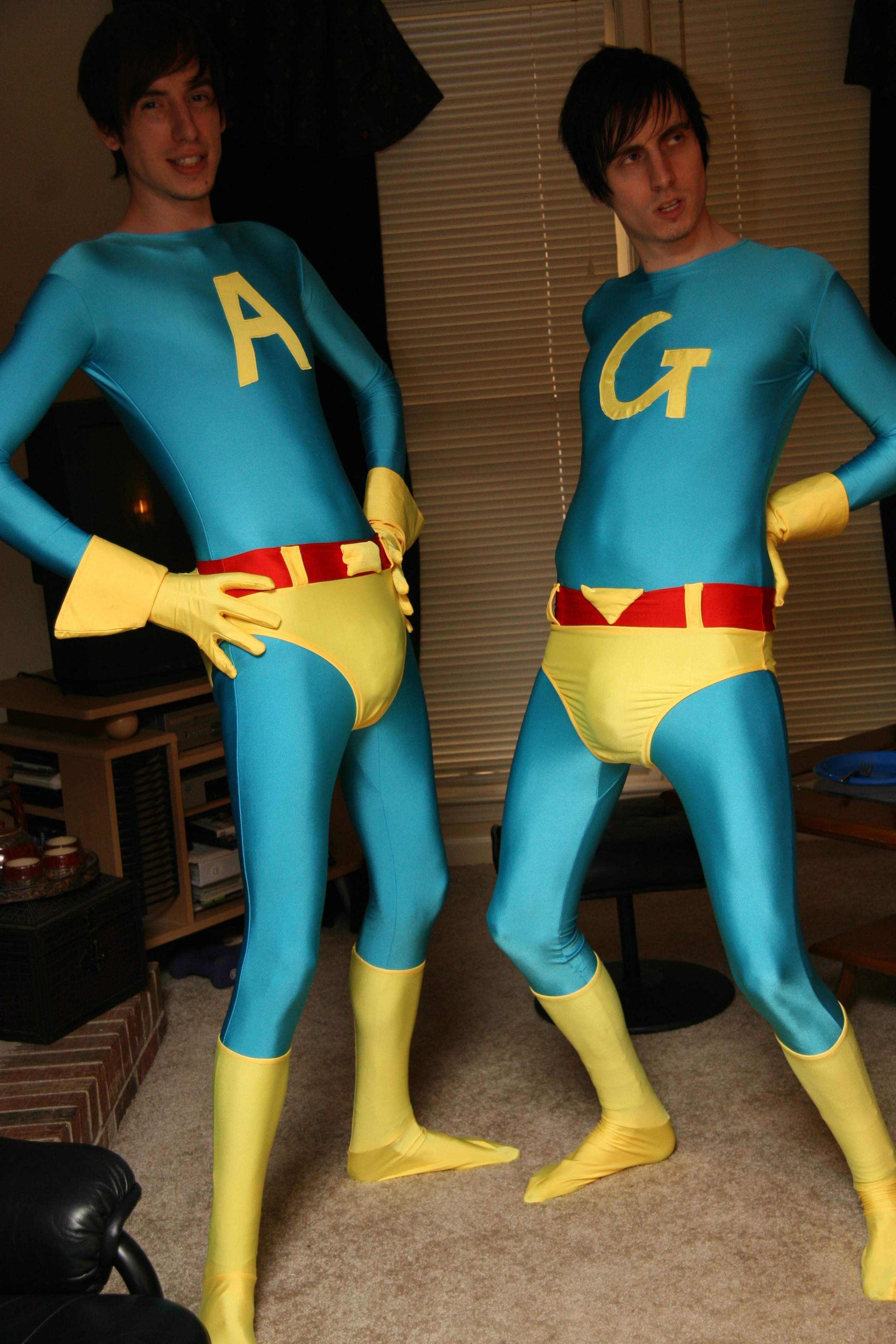One of my first costumes - Ace and Gary from the Ambiguously Gay Duo.  I was Gary.  Haha.